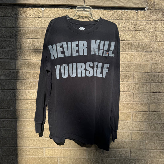 NEVER KILL YOURSELF 1/1 Long Sleeve T-Shirt (XL)