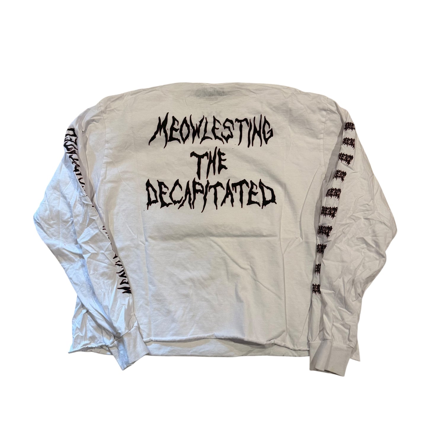 Devourment Meowlesting The Decapitated Long Sleeve T-Shirt (Cropped XXL) PERSONALS COLLECTION