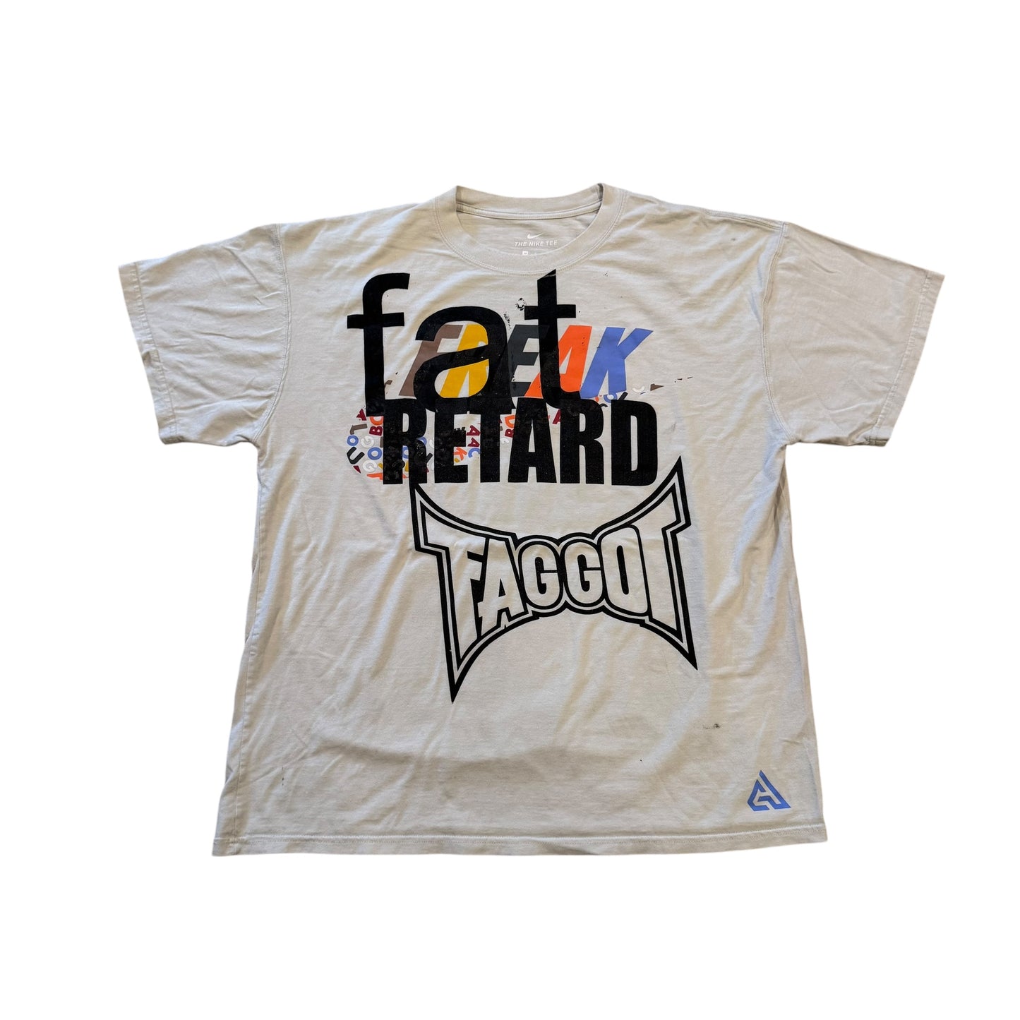 Fat Retard Faggot And I Have A Gun 1/1 T-Shirt (Large) HARDCORE THOUGHTS X JUNA COLLAB