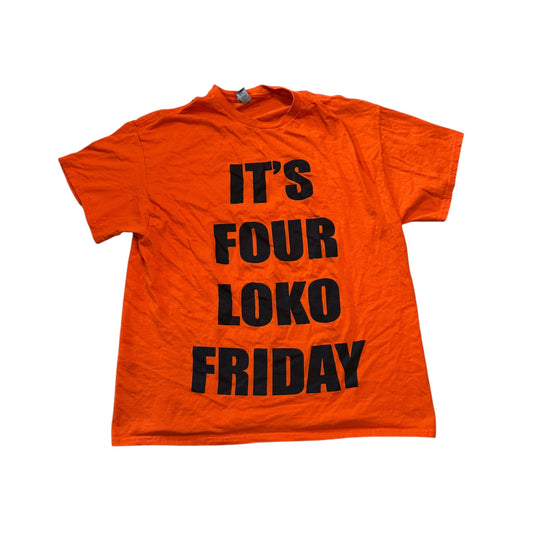 Four Loko Friday T-Shirt Orange (XL) PERSONALS COLLECTION