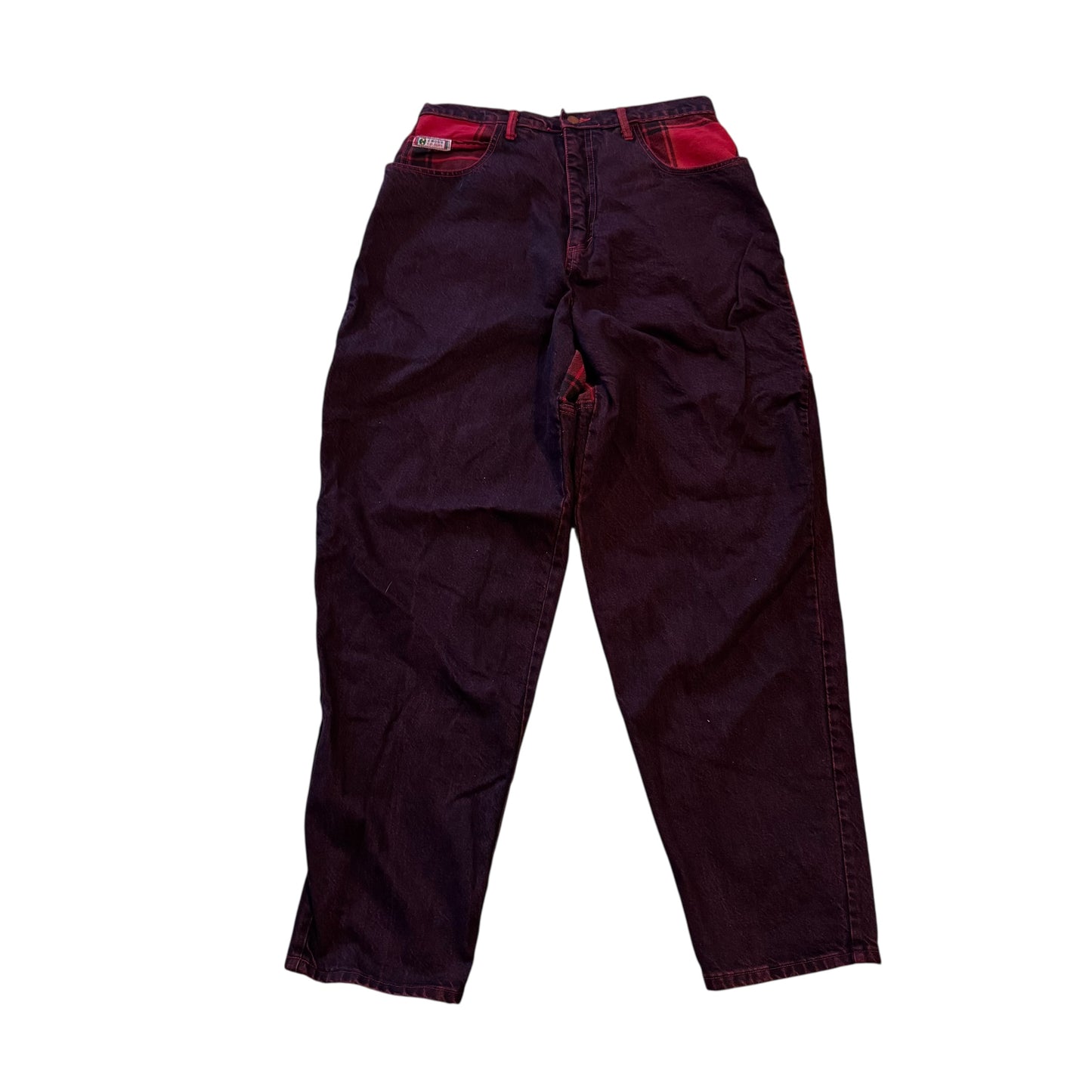 Cross Colors Plaid Denim Pants (32x33)
