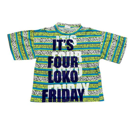 Four Loko Friday 1/1 Striped T-Shirt (Boxy XL)