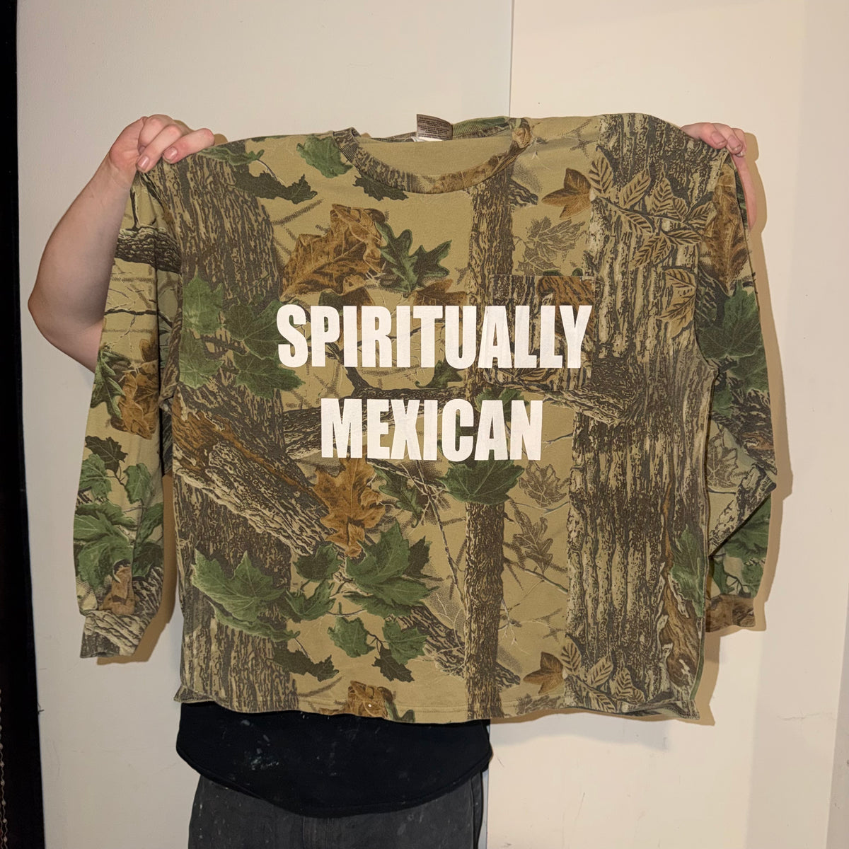 Spiritually Mexican Camo Long Sleeve T-Shirt (XL)