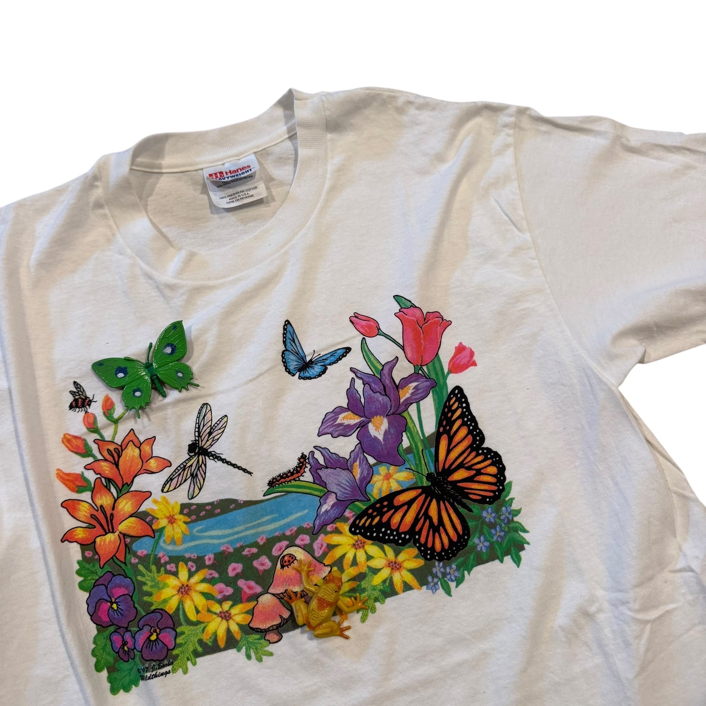 Pond Scene Shirt With Removable Animal Buttons 90s (Fits Large) [ REAL SHOPPER EXCLUSIVE ]