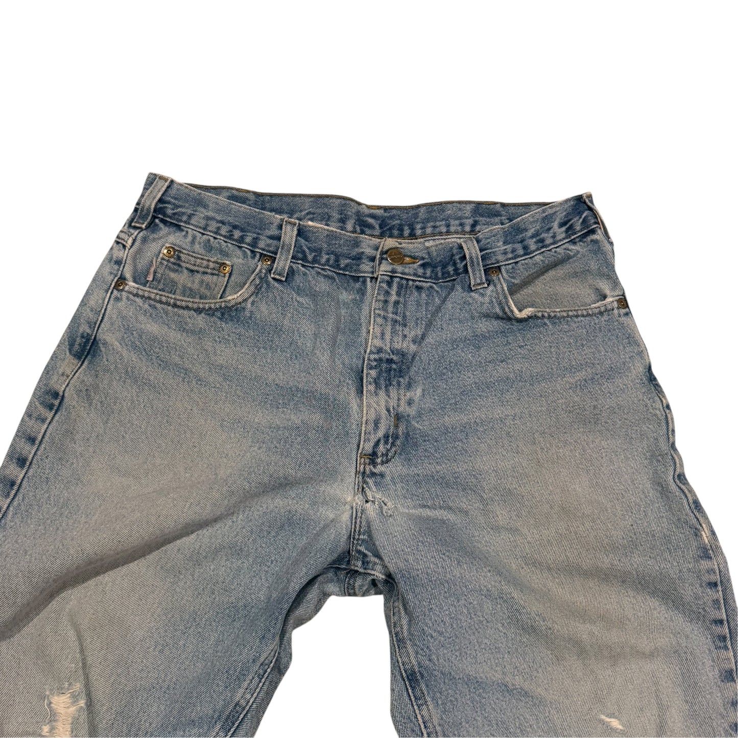 Carhartt Distressed Blue Jeans 90s (36x27) PERSONALS COLLECTION