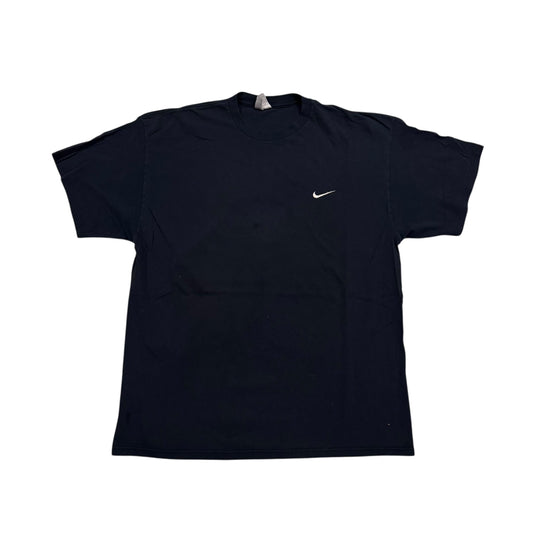 Nike Black Essential Swoosh T-Shirt 90s THRASHED (XL) PERSONALS COLLECTION