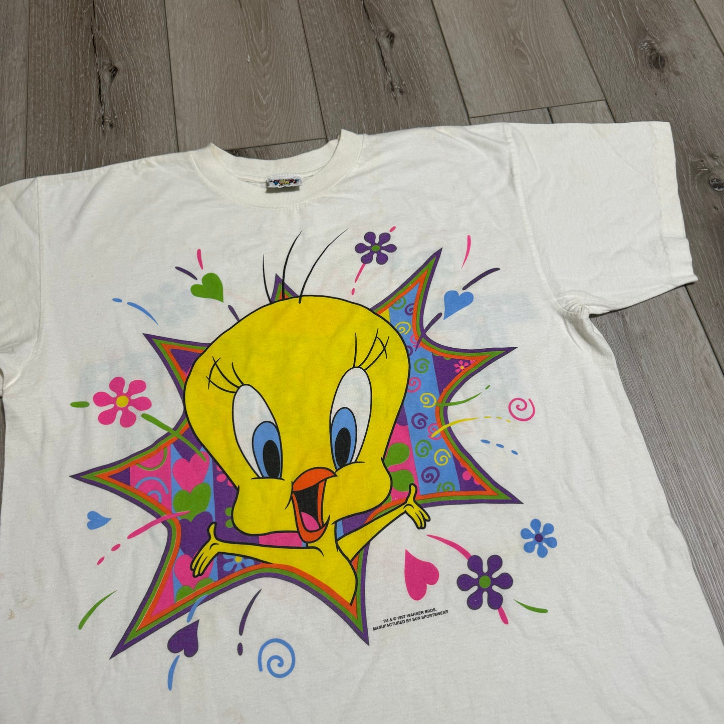 Looney Tunes Tweety Bird T-Shirt 90s (Large)