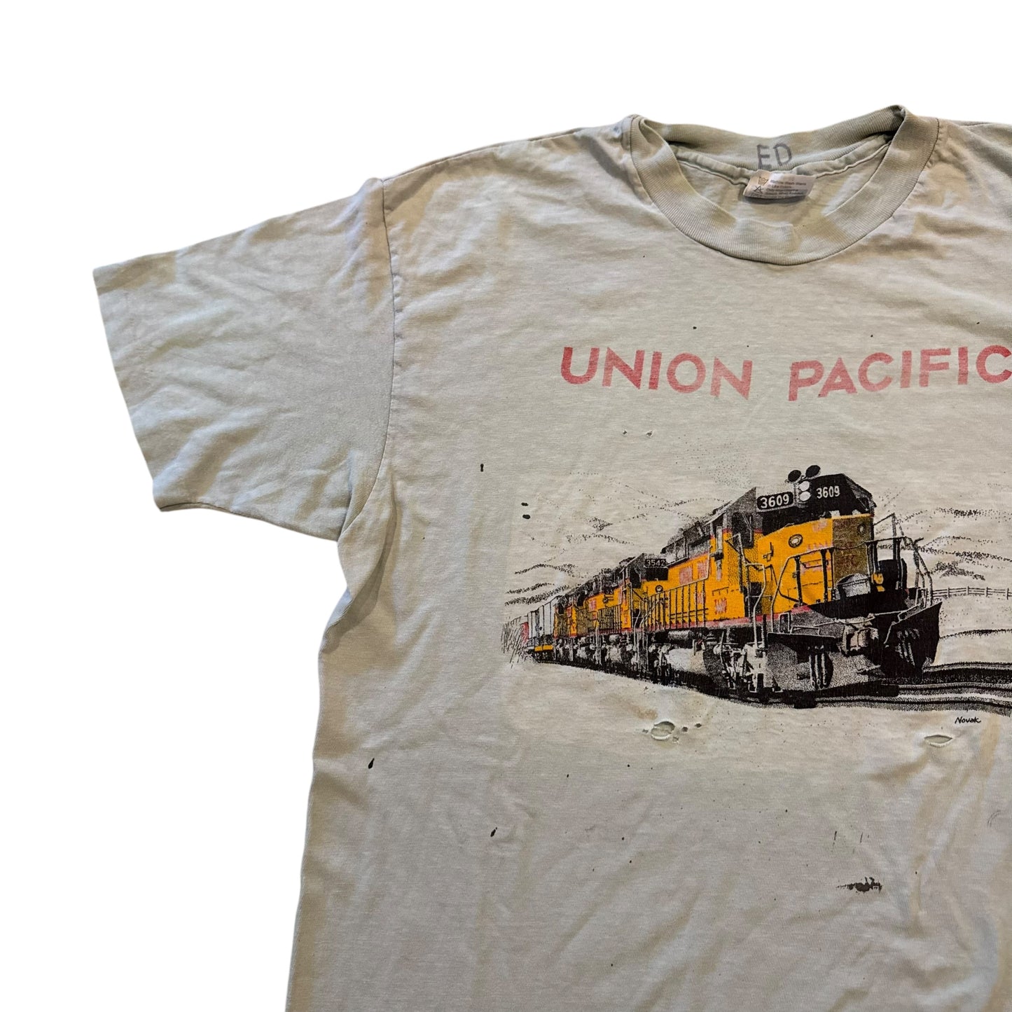 Union Pacific Savanah Georgia T-Shirt 80s THRASHED AND FUKED (XL)