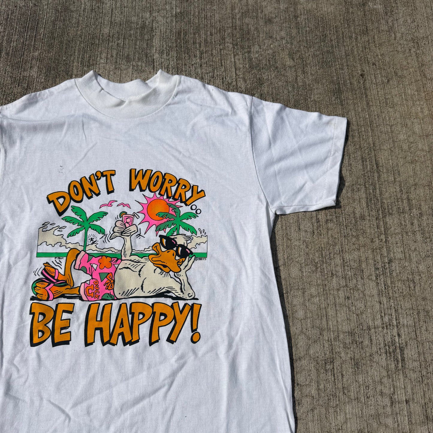 Don’t Worry Be Happy T-Shirt 80s (Fits Medium) REAL SHOPPER EXCLUSIVE