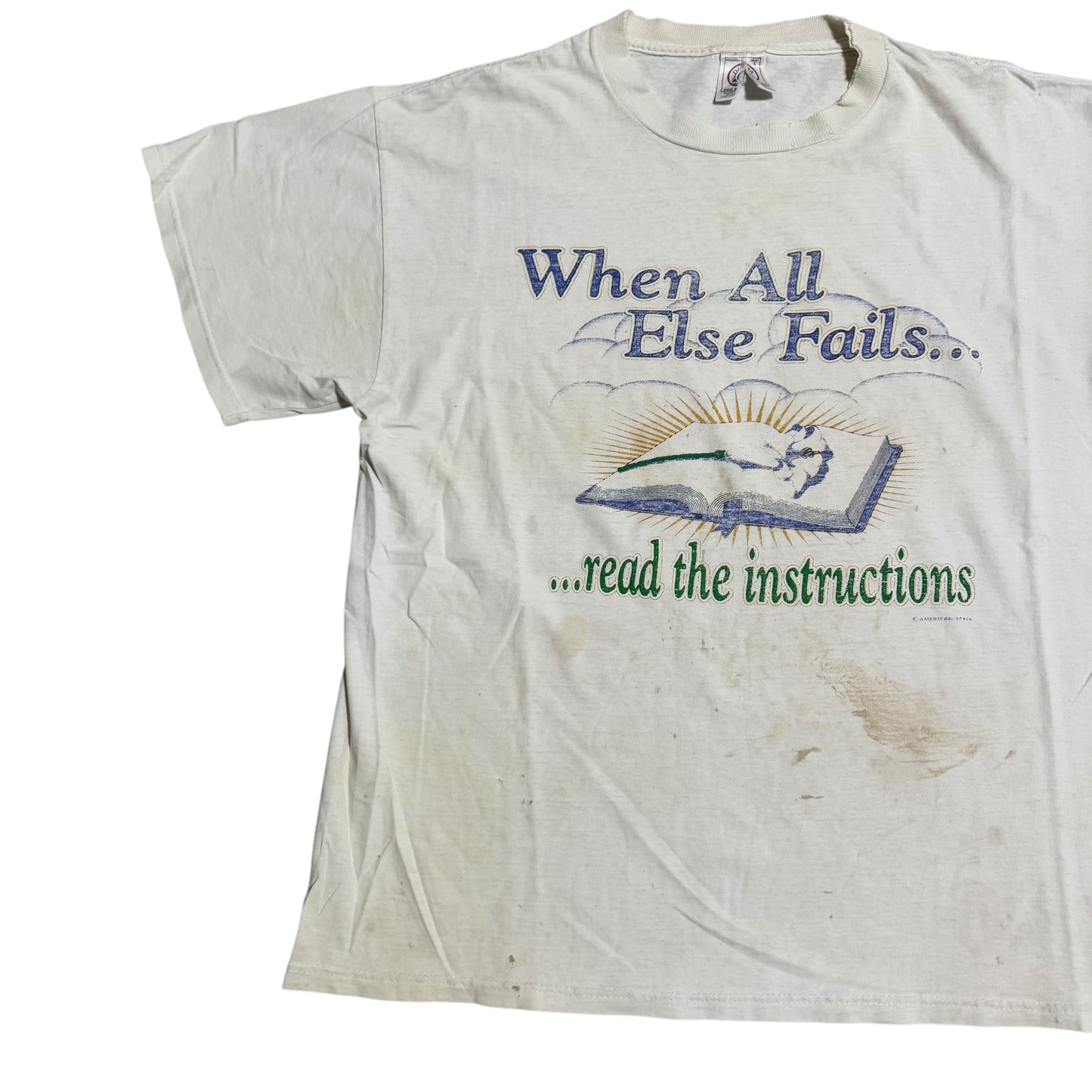 When All Else Fails… Read The Instructions Thrashed T-Shirt 90s (XL)