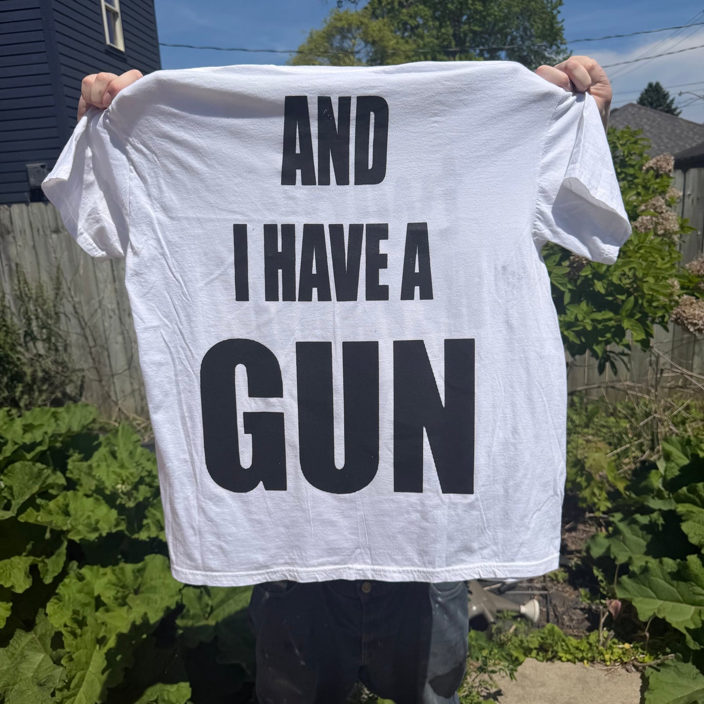 Twink Retard Faggot 1/1 T-Shirt (XL) HARDCORE THOUGHTS X JUNA THRIFTS