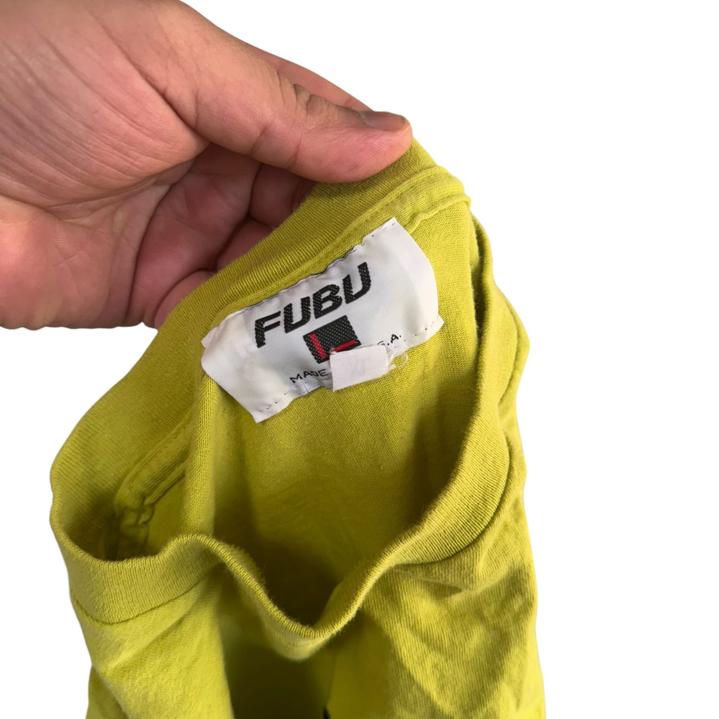 FUBU Lime Logo T-Shirt 90s (XL) [ REAL SHOPPER EXCLUSIVE ]