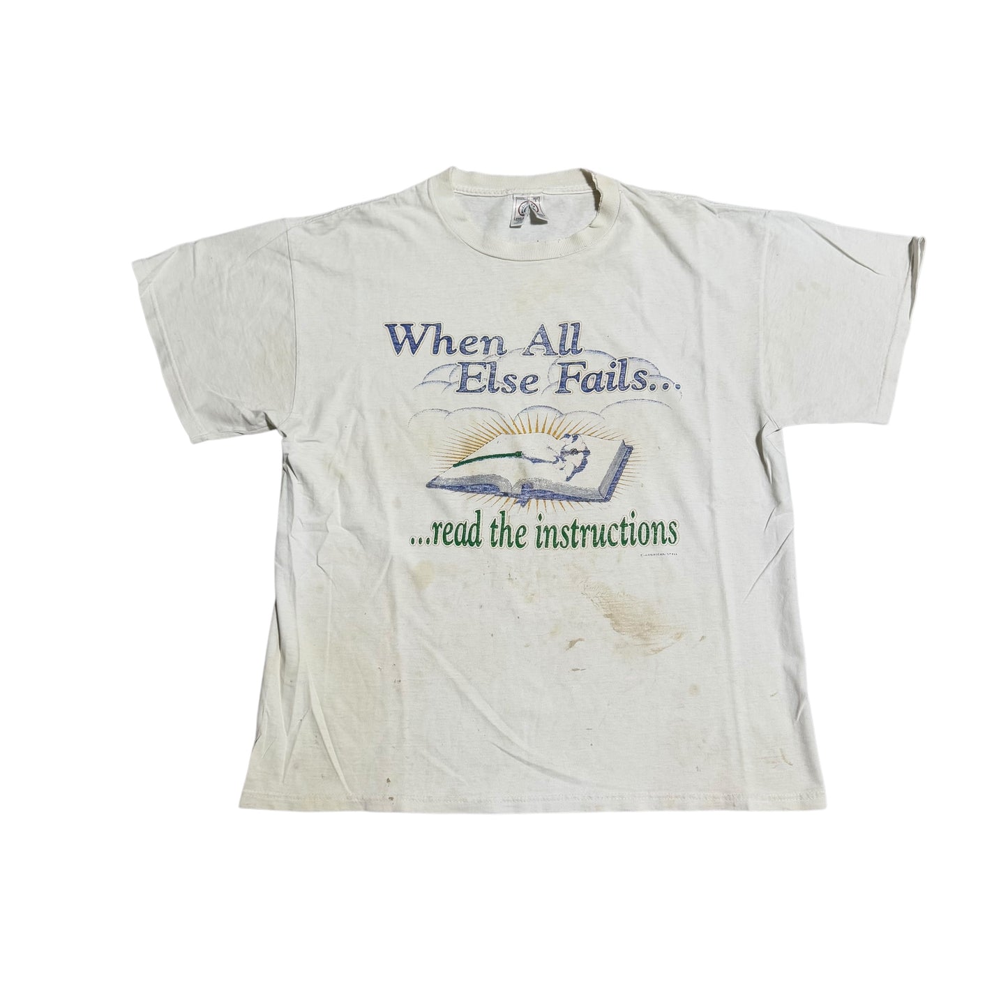 When All Else Fails… Read The Instructions Thrashed T-Shirt 90s (XL)