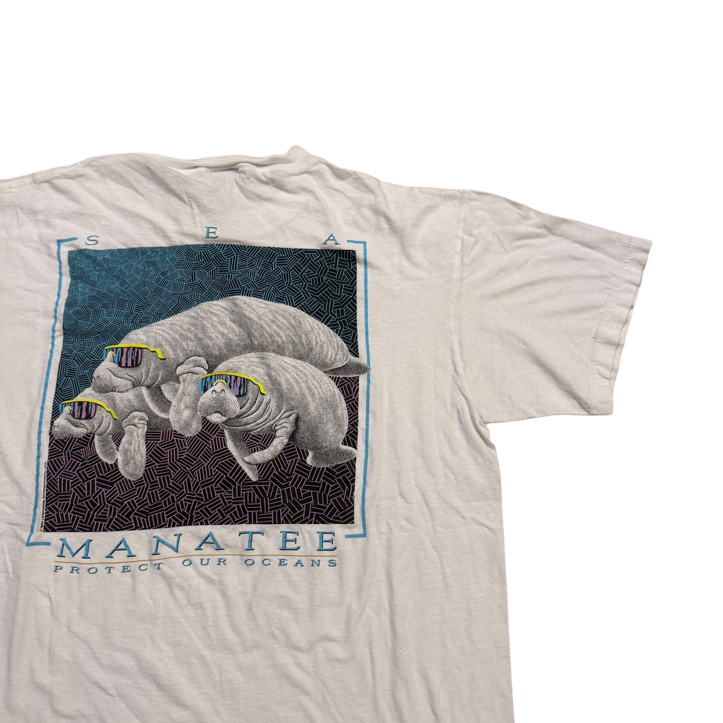 Manatee Protect Our Oceans T-Shirt 90s (XL) [ REAL SHOPPER EXCLUSIVE ]