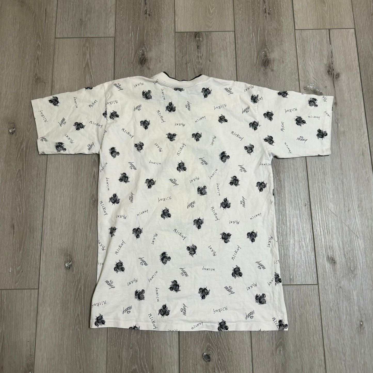 Disney Mickey Mouse All Over Print T-Shirt 90s (Medium)