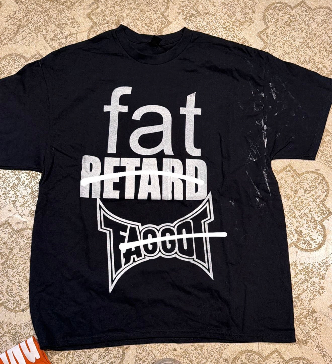 Fat Retard Faggot T-Shirt (XL)