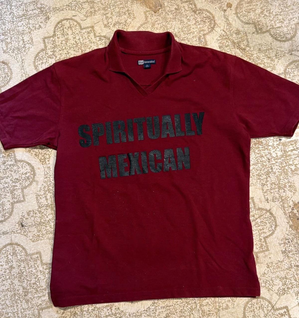 Spiritually Mexican Polo T-Shirt (XL)