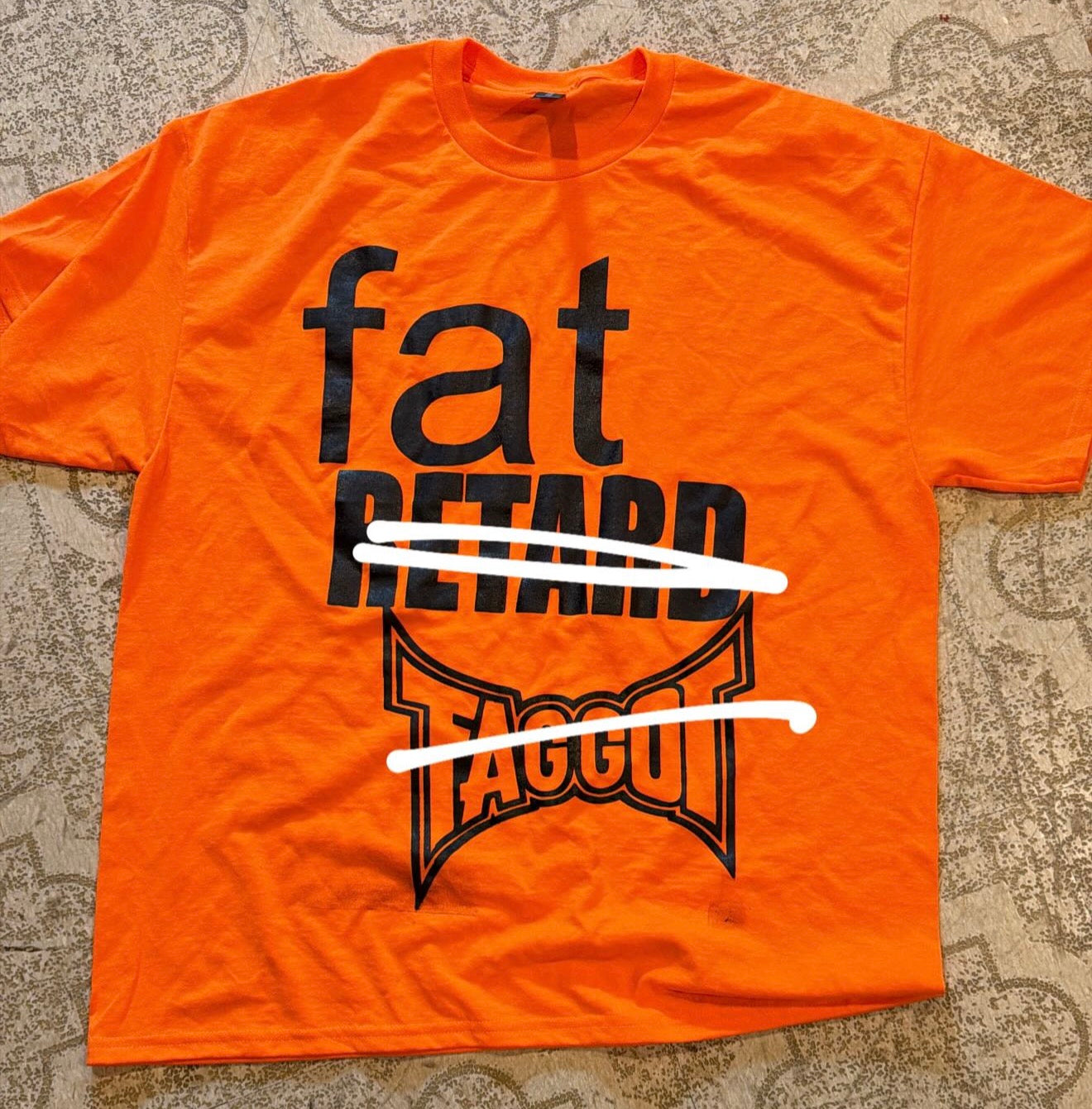 Fat Retard Faggot And I Have A Gun T-Shirt (XL)