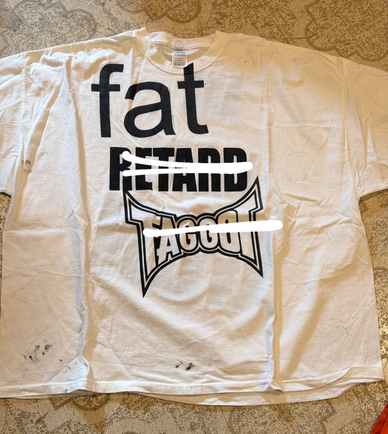Fat Retard Faggot T-Shirt (XXXXXL)