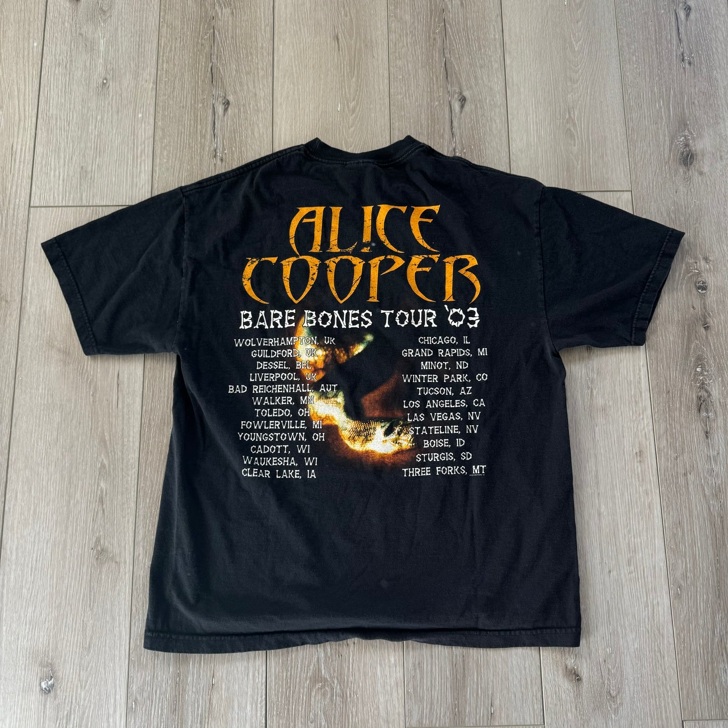 Alice Cooper Bare Bones Tour T-Shirt 2003 (XL)