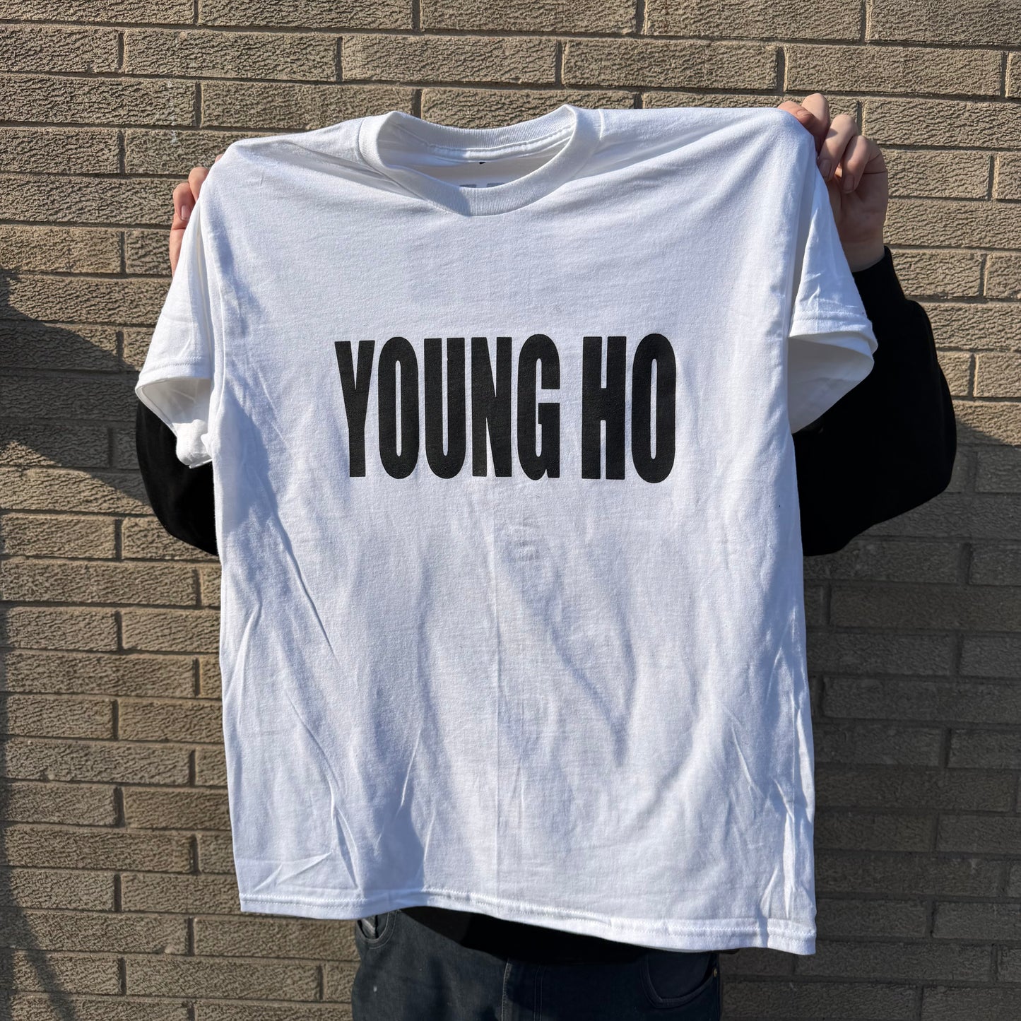 YOUNG HO AND I HAVE A GUN T-Shirt Coke White