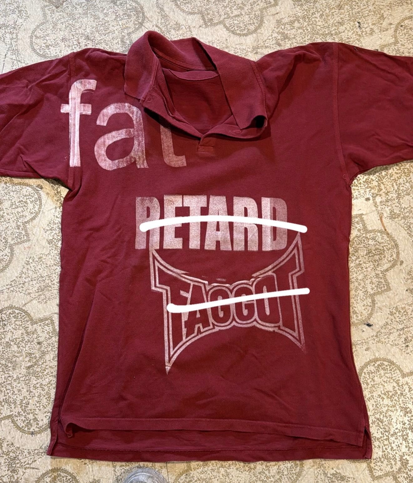 Fat Retard Faggot Polo (XL) (Copy)