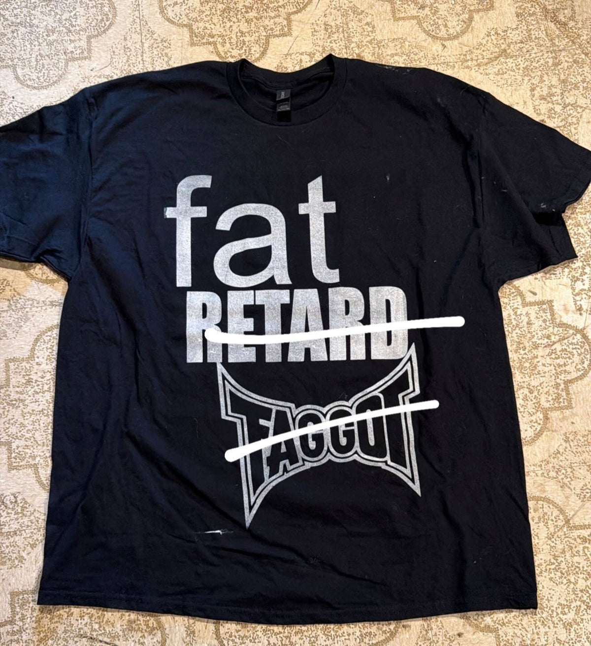Fat Retard Faggot I Love Modelo T-Shirt (XXL)