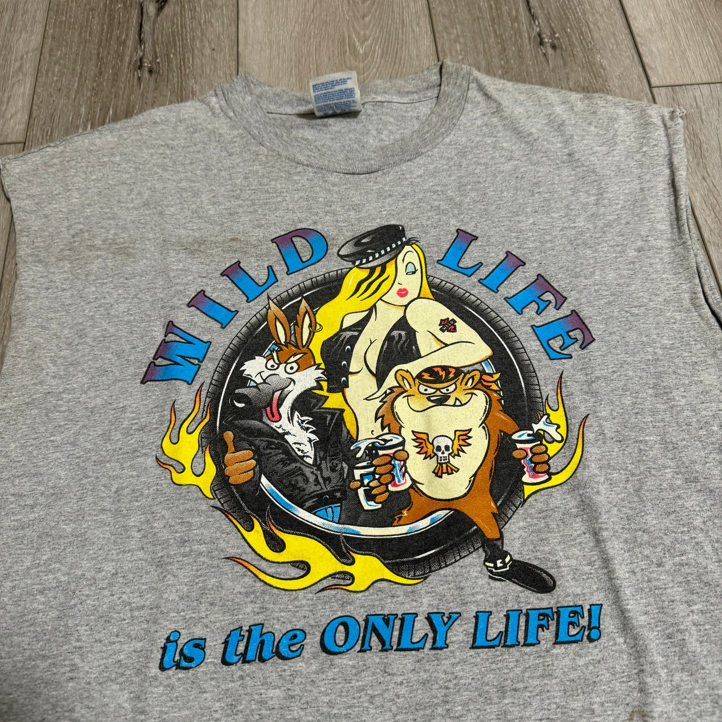 Wild Life Cut Off T-Shirt 90s (XL)