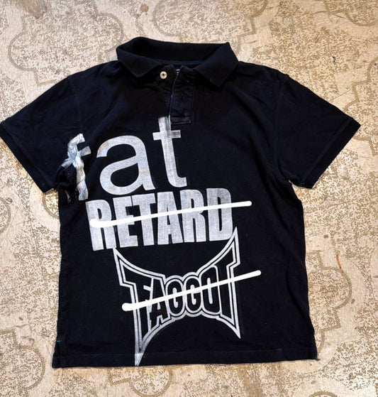 Fat Retard Faggot Polo T-Shirt (Medium)