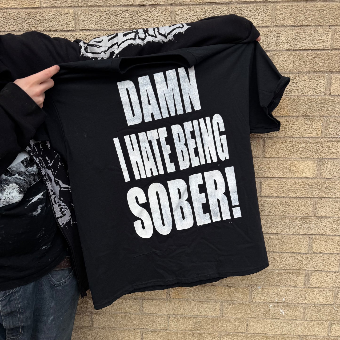 DAMN I HATE BEING SOBER! T-Shirt Black