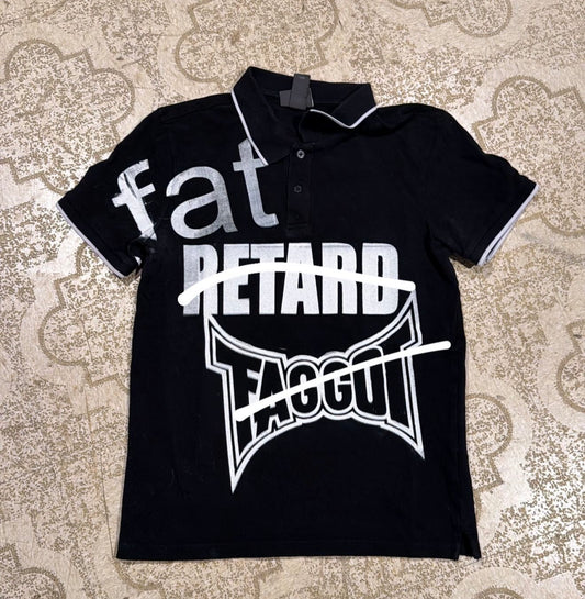 Fat Retard Faggot Polo T-Shirt (Small)
