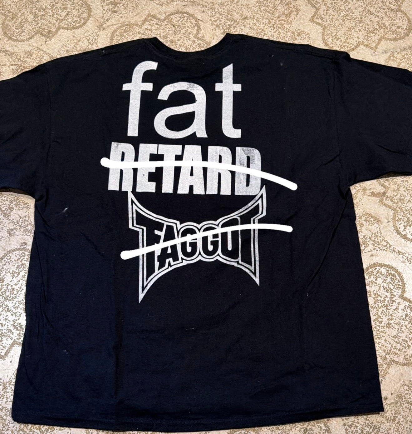Fat Retard Faggot T-Shirt (XXL)