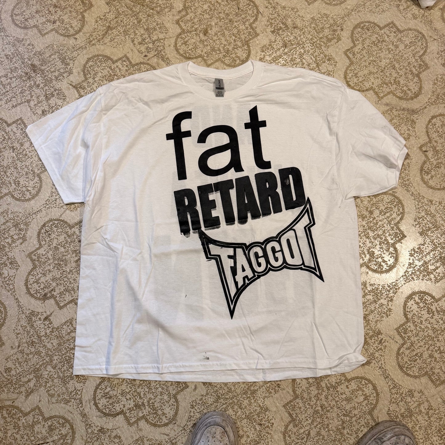Fat Retard Faggot T-Shirt (XXL)