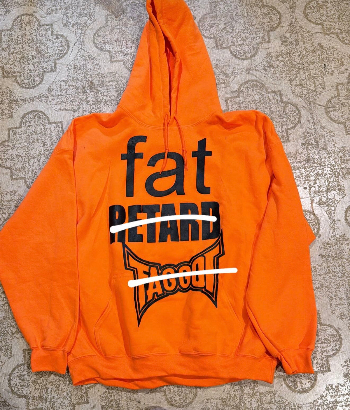 Fat Retard Faggot Hoodie (XXL)
