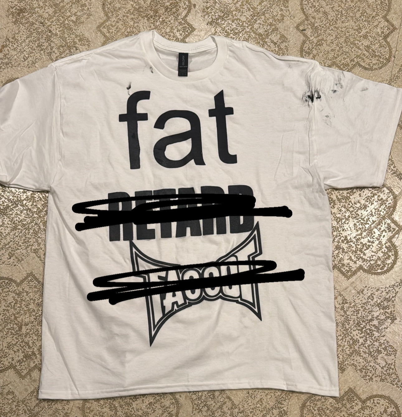 Fat Retard Faggot T-Shirt (XL)