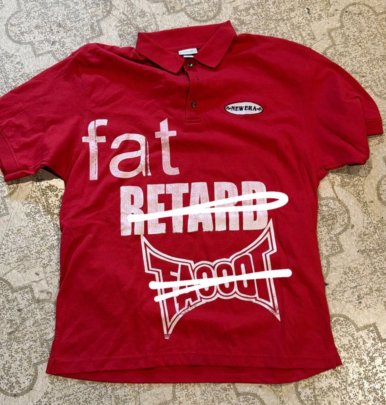Fat Retard Faggot Polo (XL)
