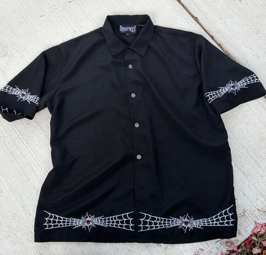 Spiderweb Button Up (XXL)