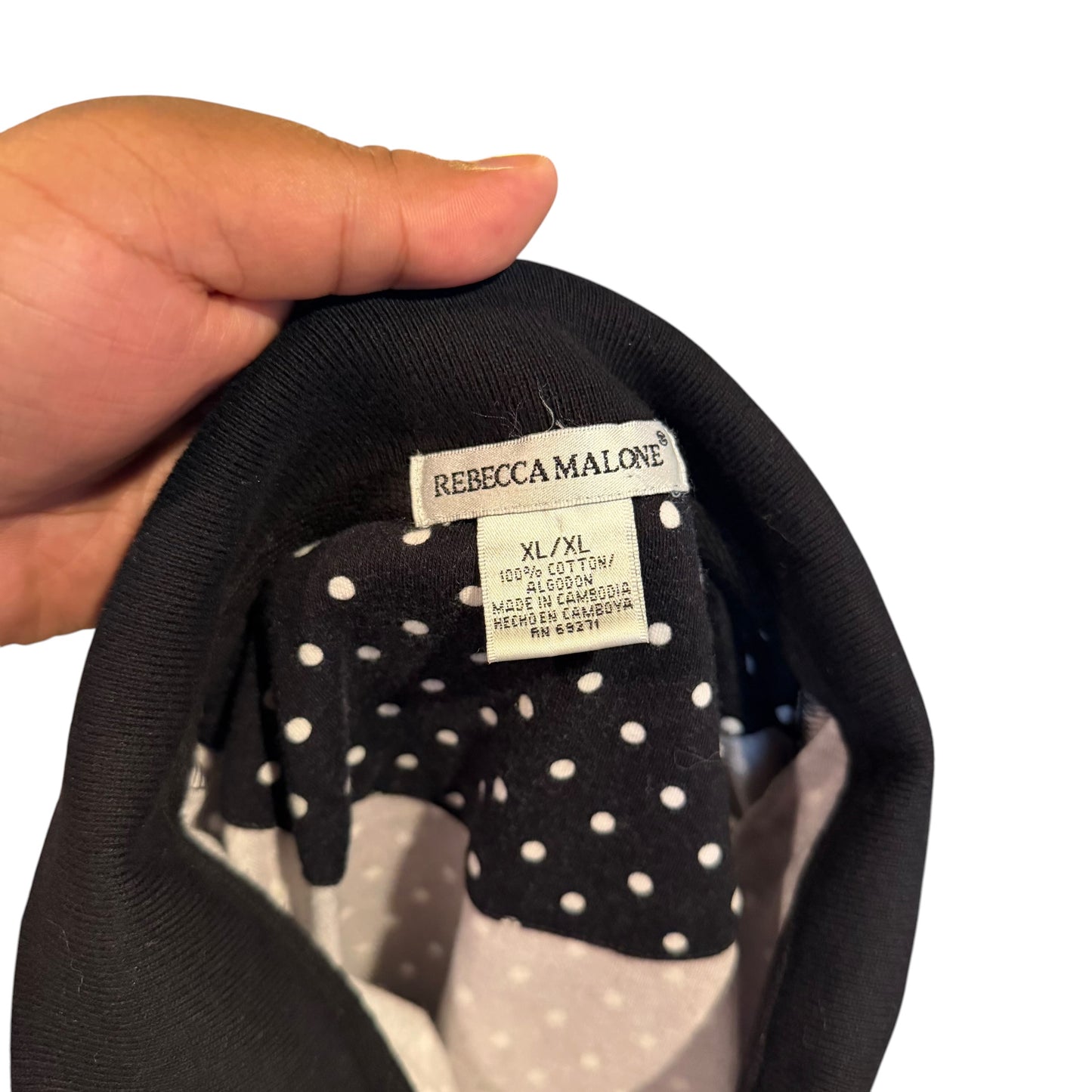 Polka Dot Polo T-Shirt (Boxy XL) PERSONALS COLLECTION