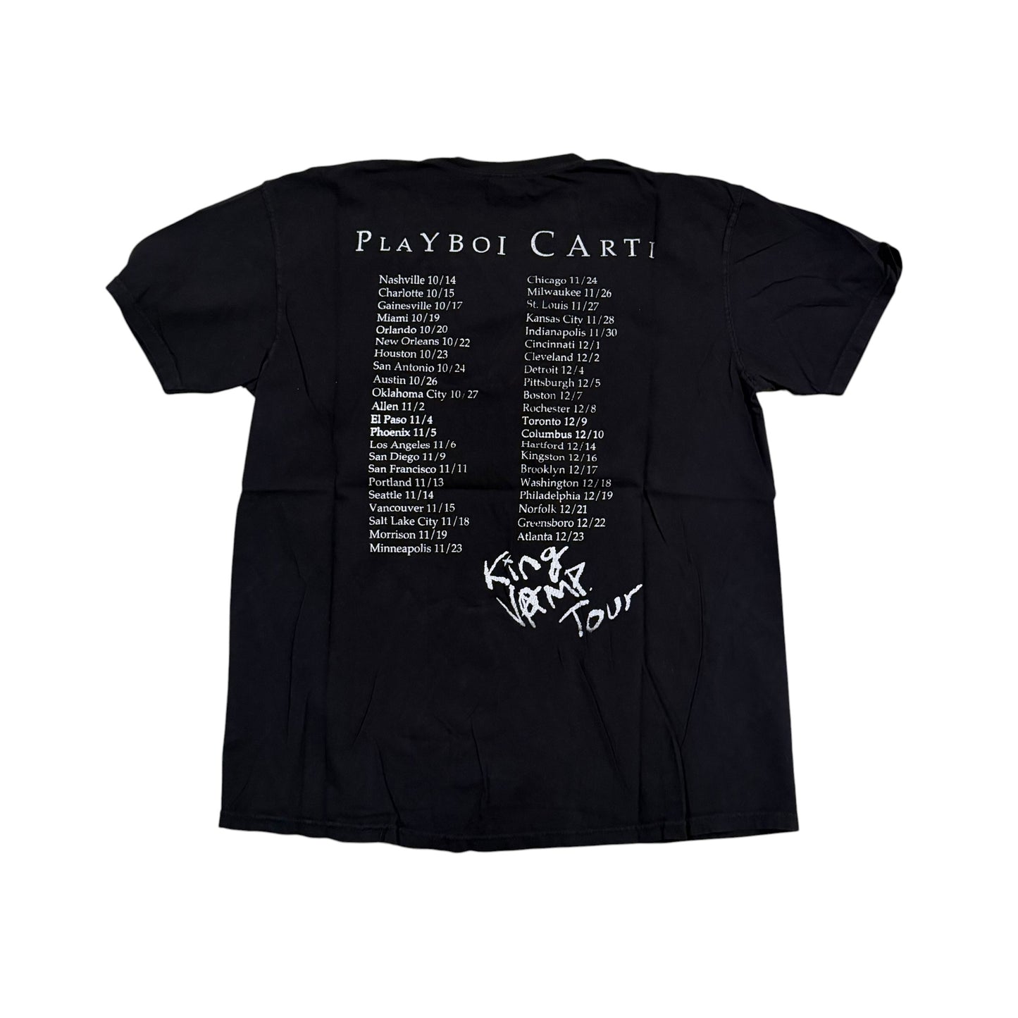 Playboi Carti King Vamp Tour T-Shirt (XL) PERSONALS COLLECTION