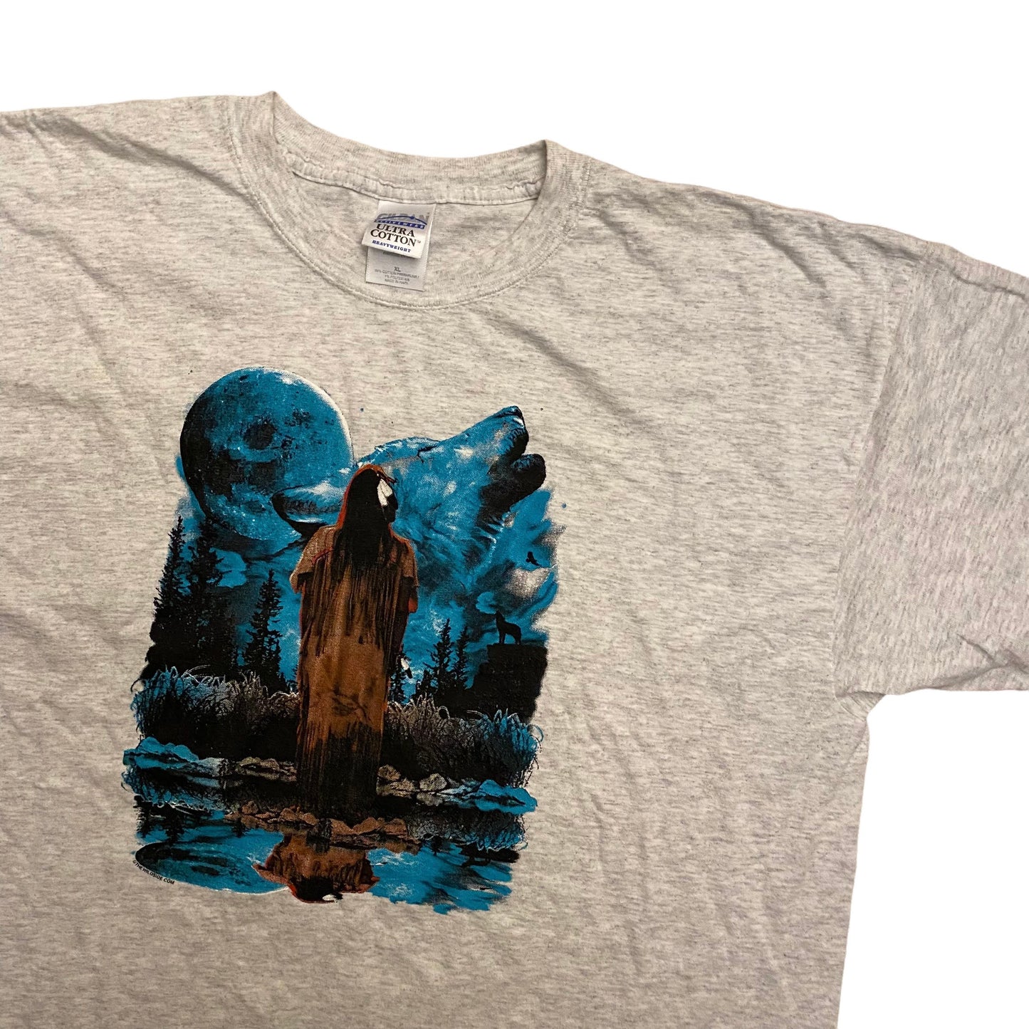 Wolf In the Moon T-Shirt y2k (XL)